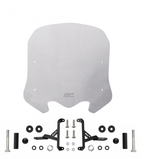Gp Kompozit Honda Sh 125 (2024-2025) Uyumlu Kısa Ön Cam Füme 41cm