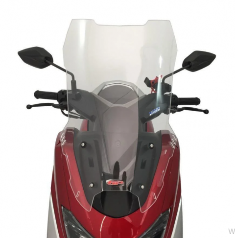 Gp Kompozit Yamaha Nmax 125 / 155 Uyumlu Baskılı Ön Tur Camı Füme 59cm (2015-2020)