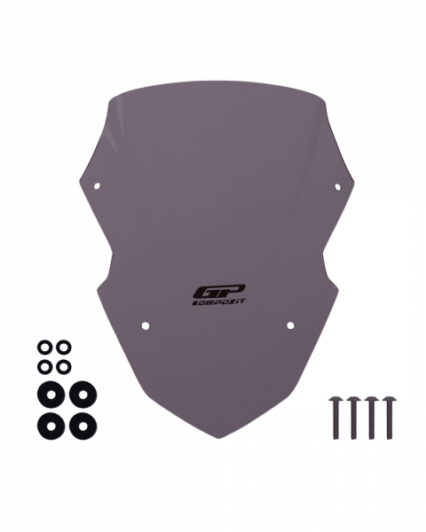 (gp) Kompozit Yamaha Xmax 250 Tech Max (2023-2026) Uyumlu Spor Ön Cam (siperlik) Füme (37cm)