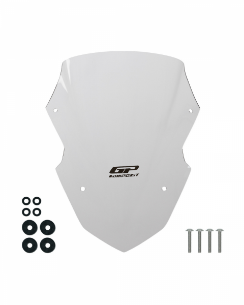 (gp) Kompozit Yamaha Xmax 250 Tech Max (2023-2026) Uyumlu Spor Ön Cam (siperlik) Şeffaf (37cm)