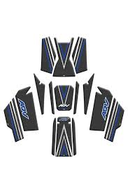 Honda Adv 350 Full Tankpad Seti Karbon Mavi Desen 004 (23-25)