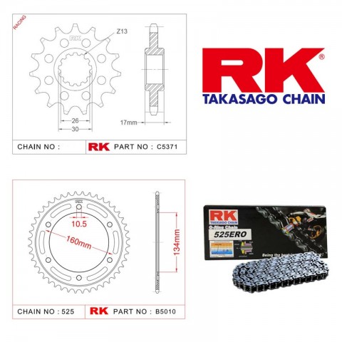 Honda Cbr 600rr Zincir Ve Dişli Seti Rk Chaın 2007-2017