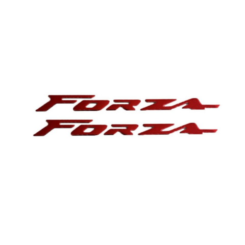 Honda Forza 250 Arka Sele Yan Grenaj Metal Yazı Seti Kırmızı 2018-2025