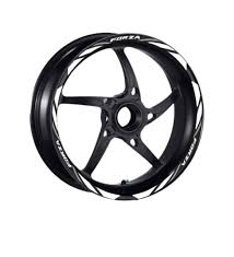 Honda Forza 250 Beyaz Reflektör Baskı Jant Şeridi Tek Jant İçin (2021-2022)