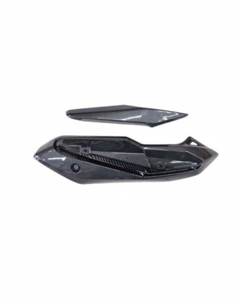 Honda Forza 250 Egzoz Koruma Plastiği Karbon Set (2021-2025)