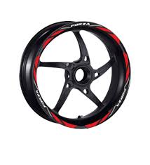 Honda Forza 250 Kırmızı Reflektör Baskı Jant Şeridi Tek Jant İçin (2023-2025)