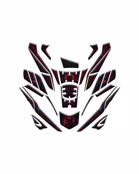 Honda Pcx 125 Full Tankpad Seti Siyah Kırmızı 011 (2025)