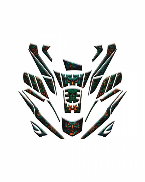 Honda Pcx 125 Full Tankpad Seti Siyah Mavi Baykuş Desen 008 (2025)