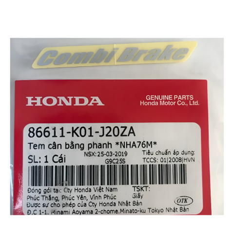 Honda Pcx 125 Ön Çamurluk Gri Sticker Combi Break Orjinal 2018-2020