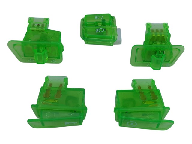 Honda Spacy 110 / Alpha 110 - Gy6 Scooter Anahtar Seti (düğme) 5'li Yeşil