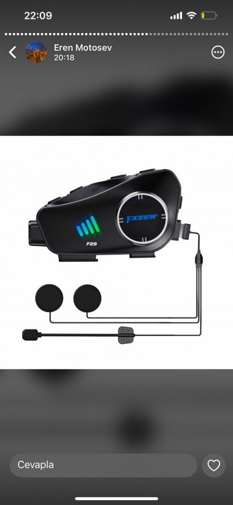 Interkom Fazer Kameralı F-29 Kask Bluetooth Kulaklık