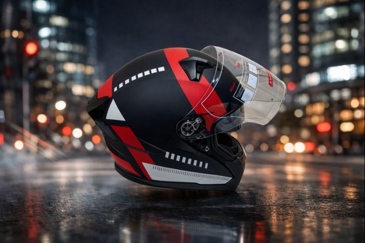 Jk 20 Kask Yarım Vizörlü Mat Siyah Kırmızı – Yazlık Kask