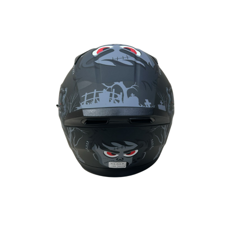 Jk Güneş Vizörlü Full Face Kask – Siyah / Gri