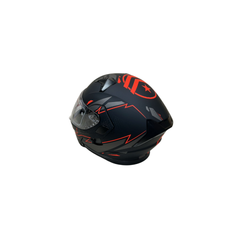 Jk Kask Çene Açılır Mat Siyah Kırmızı 4