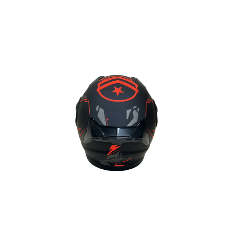 Jk Kask Çene Açılır Mat Siyah Kırmızı 4