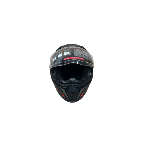 Jk Kask Çene Açılır Mat Siyah Kırmızı 4