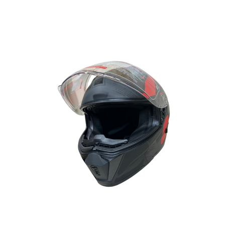 Jk Kask Çene Açılır Mat Siyah Kırmızı