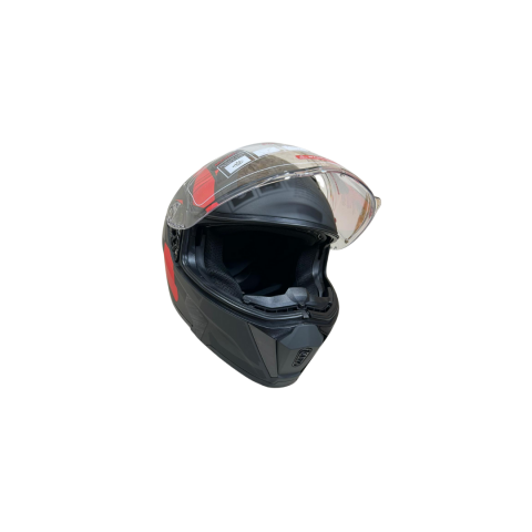 Jk Kask Çene Açılır Mat Siyah Kırmızı