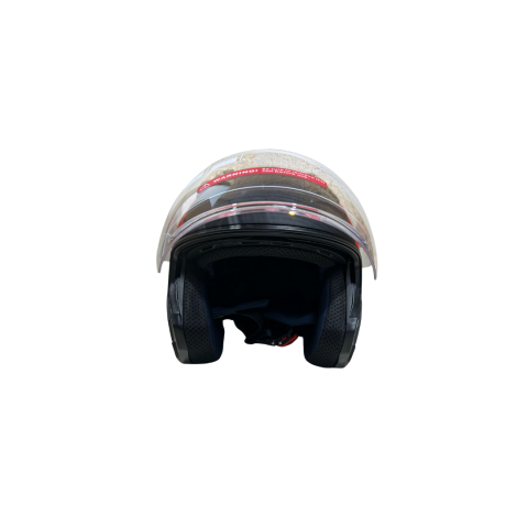 Jk Kask Çenesiz Vizörlü Mat Siyah Kırmızı