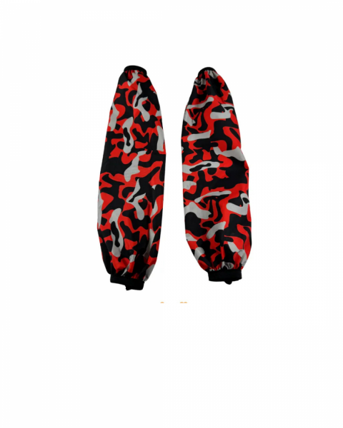 (kamuflaj) Desen Kırmızı Arka Amortisör Çorabı (kılıfı) 2'li