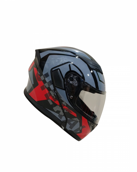 Kc Çene Açılır Vizörlü Kask Siyah,kırmızı,gri