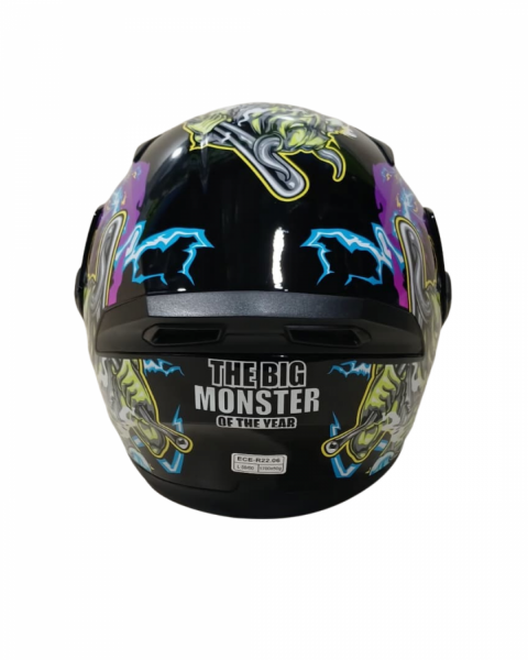 Kc Ece Sertifikalı Çene Açılır Vizörlü Big Monster Motosiklet Kaskı