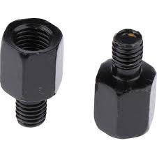 Kısa Ayna Adaptörü Uzatma Üst 8mm Düz Diş Alt 10mm Düz Diş Siyah