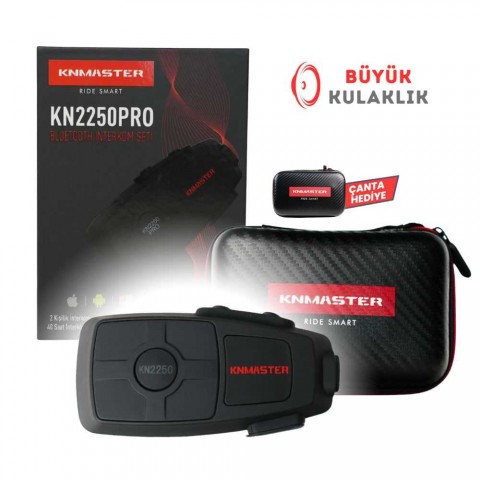 (knmaster) Kn2250 Pro Motosiklet Kask İnterkom Bluetooth (interkom) Kulaklık Seti