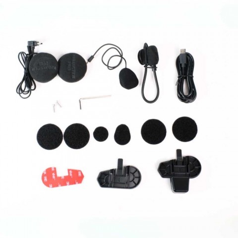 (knmaster) Kn2300pro Motosiklet Kask (interkom) Bluetooth Intercom Kulaklık Seti Siyah