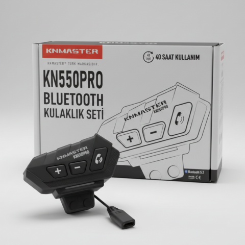 (knmaster) Kn550 Pro Motosiklet Bluetooth Kulaklık Mikrofon Seti (interkom)