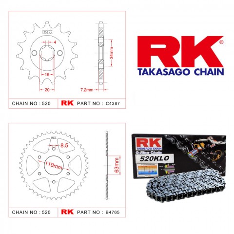 Ktm Duke 200 / Rc 200 Zincir Ve Dişli Seti O-ring Rk 2011-2016