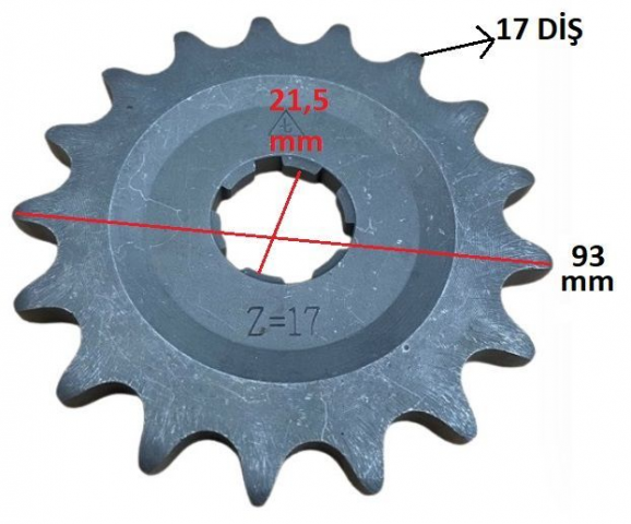 Loncın Atv Lx 200 Ön Dişli (17t) (oval)