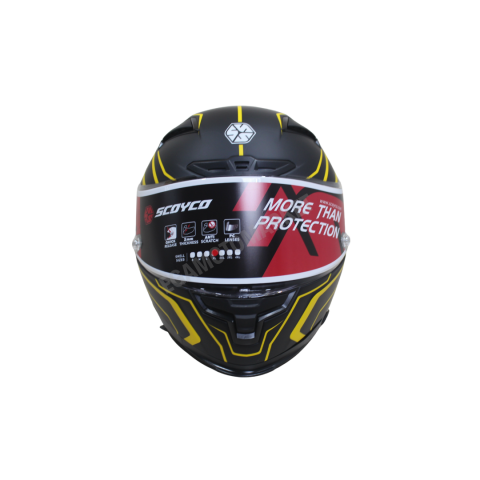 M-871 Flash Full Face Kask – Güneş Vizörlü, Dot-ce Onaylı, Siyah