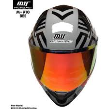 M-910 Bee Full Face Kask – Fiber Kabuk, Güneş Vizörlü, Dot-ce