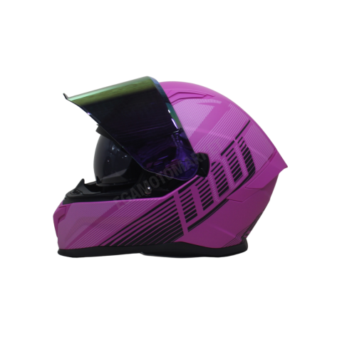 M-910 Lady Fuchsia Full Face Kadın Kask – Güneş Vizörlü, Dot-ce