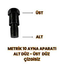 Metrik 10 Ayna Aparatı Alt Düz - Üst Ters 1: (adet)