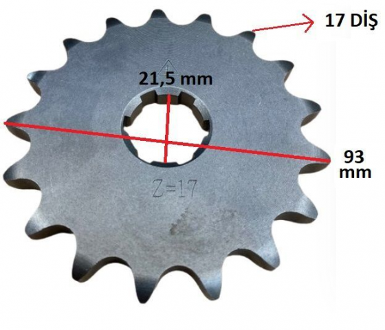 Motoran Atv Lx 200 Ön Dişli (17t) (düz)