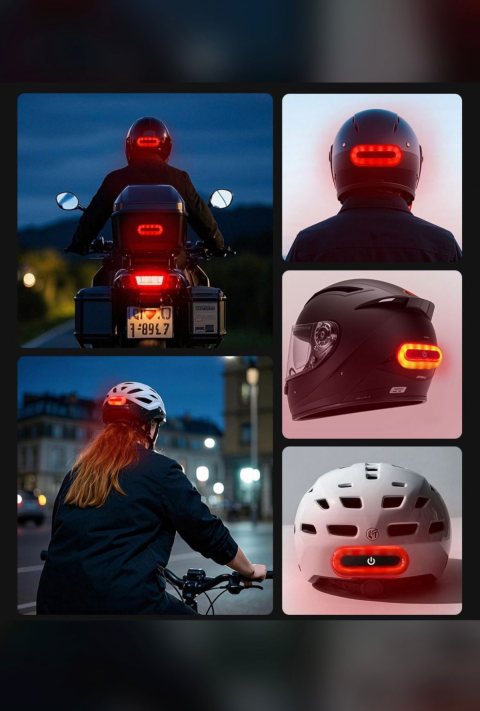 Motosiklet Kask Fren Lamba Işığı (çakarlı) Modlu