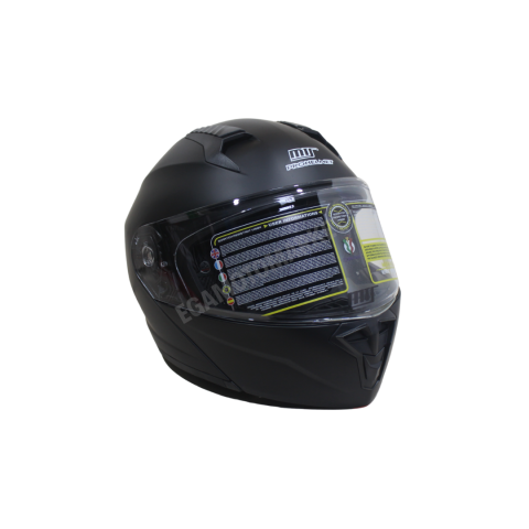 Mt Helmet M-966 Mat Black Çene Açılır Kask – Güneş Vizörlü, Ce