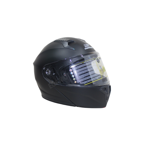 Mts Helmet M-966 Mat Black Çene Açılır Kask – Güneş Vizörlü, Ce