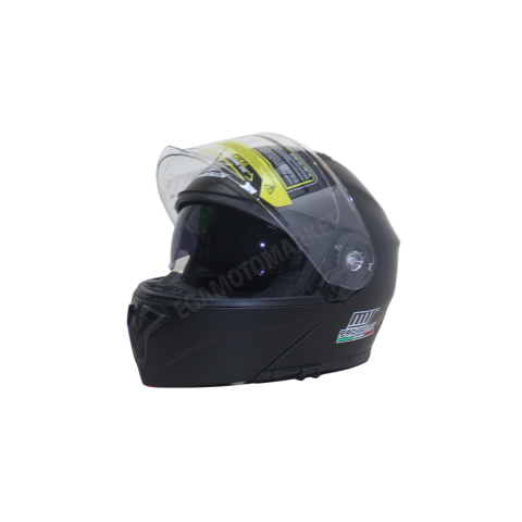 Mts Helmet M-966 Mat Black Çene Açılır Kask – Güneş Vizörlü, Ce