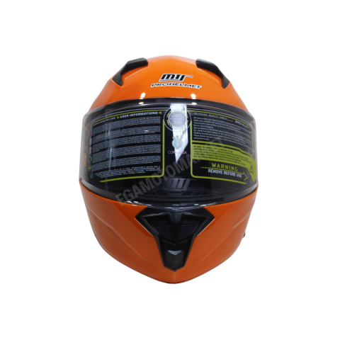 Mt Helmet M-966 Orange Çene Açılır Kask – Güneş Vizörlü, Ce