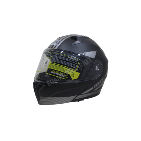 Mts Helmet M-966 V2 Wx20 Grey Çene Açılır Kask – Güneş Vizörlü, Ce