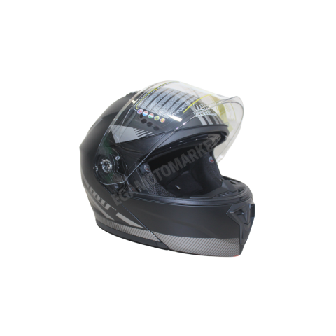 Mts Helmet M-966 V2 Wx20 Grey Çene Açılır Kask – Güneş Vizörlü, Ce