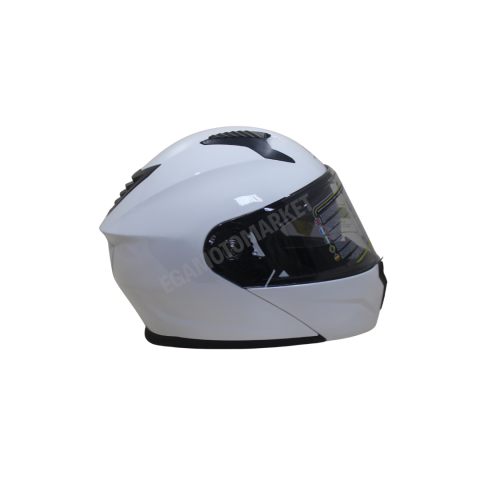Mt Helmet M-966 White Çene Açılır Kask – Güneş Vizörlü, Ce