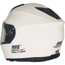 Mt Helmet M-966 White Çene Açılır Kask – Güneş Vizörlü, Ce