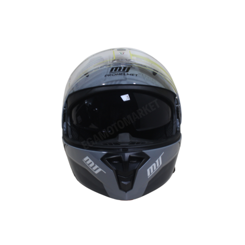 Mt Pro Helmet Nardo Gray M-966 Wx10 Çene Açılır Kask – Güneş Vizörlü, Ce
