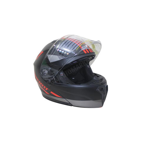 Mt Helmet M-966 Wx20 Red Çene Açılır Kask – Siyah Kırmızı Güneş Vizörlü, Ce