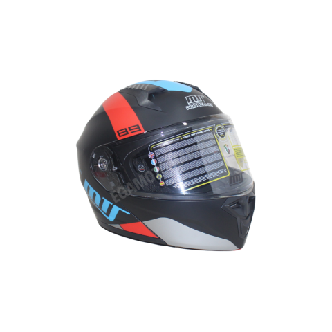 Mt Helmet M-966 Wx89 Çene Açılır Kask Matt Black – Güneş Vizörlü, Ce