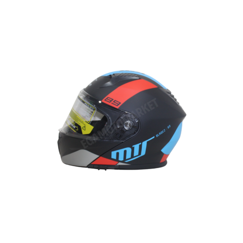 Mt Helmet M-966 Wx89 Çene Açılır Kask Matt Black – Güneş Vizörlü, Ce
